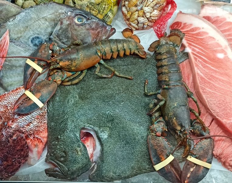 Mariscos y pescados menú
